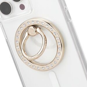NWT Kate Spade Magnetic Ring Stand MagSafe Rhinestone Phone Grip Holder